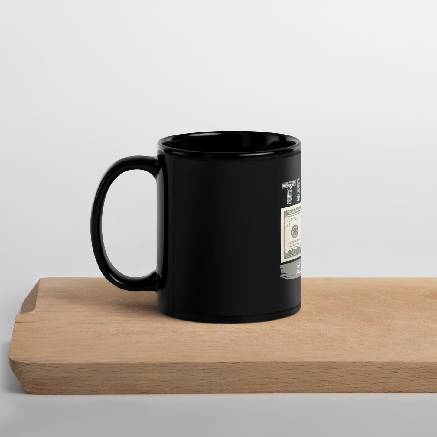 Black Glossy Mug (Time is)