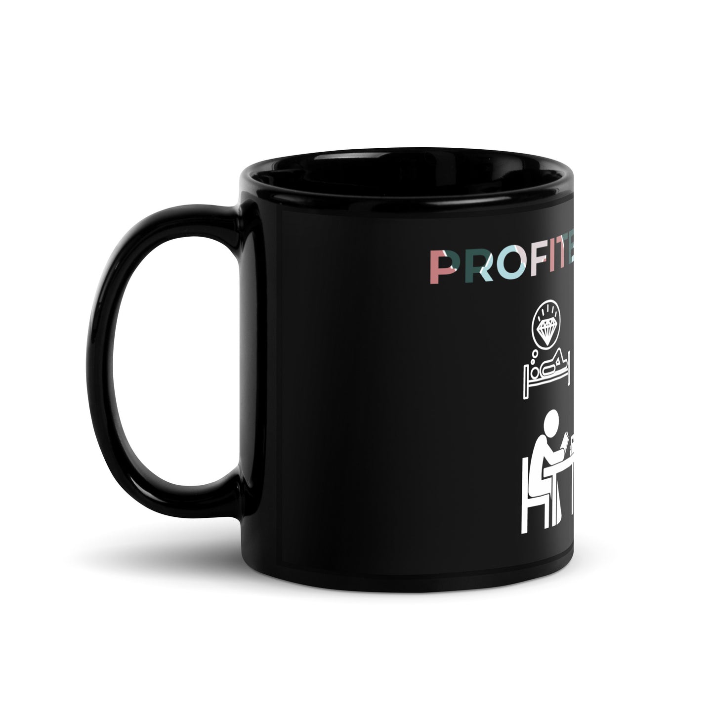 Black Glossy Mug (Profiter du Temps)