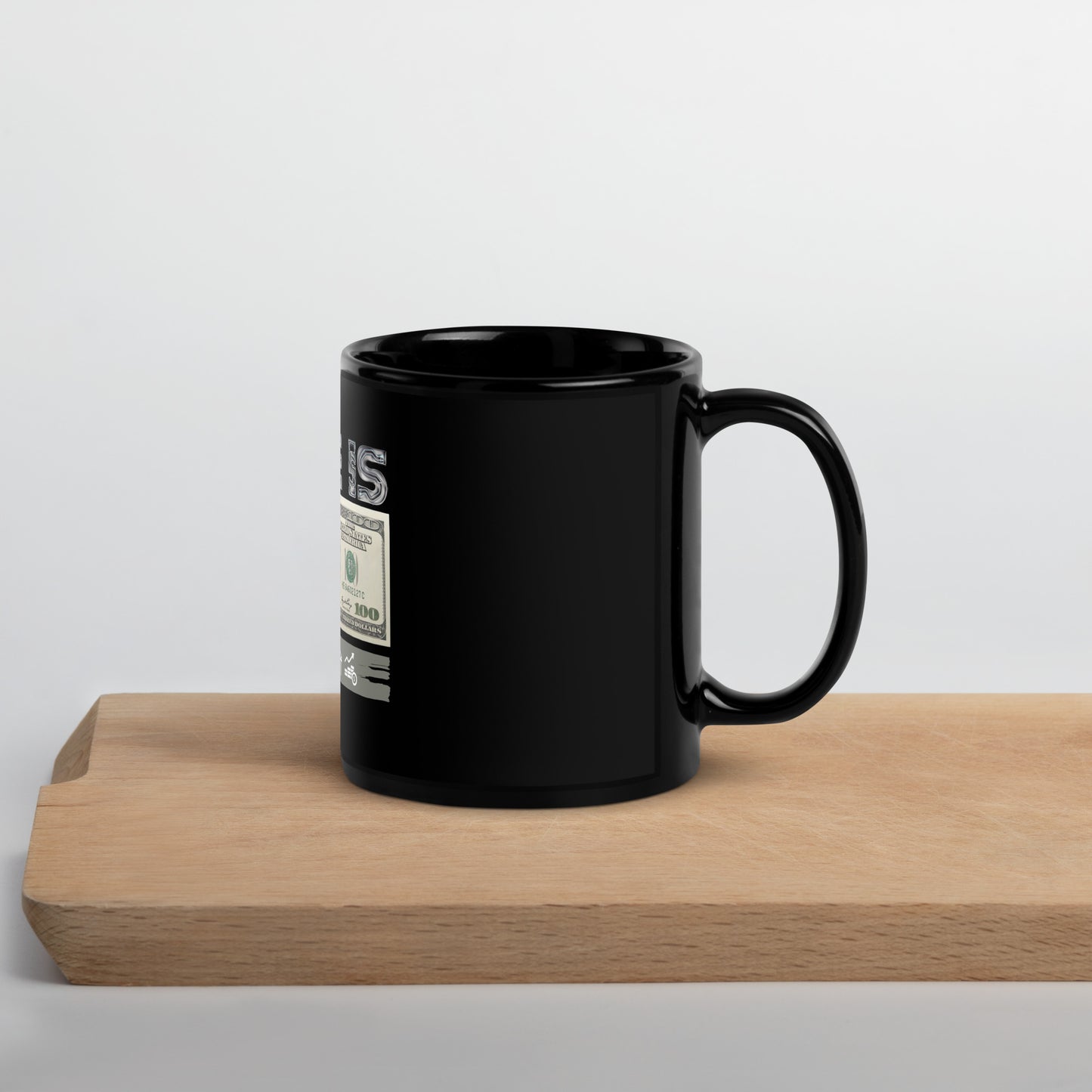 Black Glossy Mug (Time is)