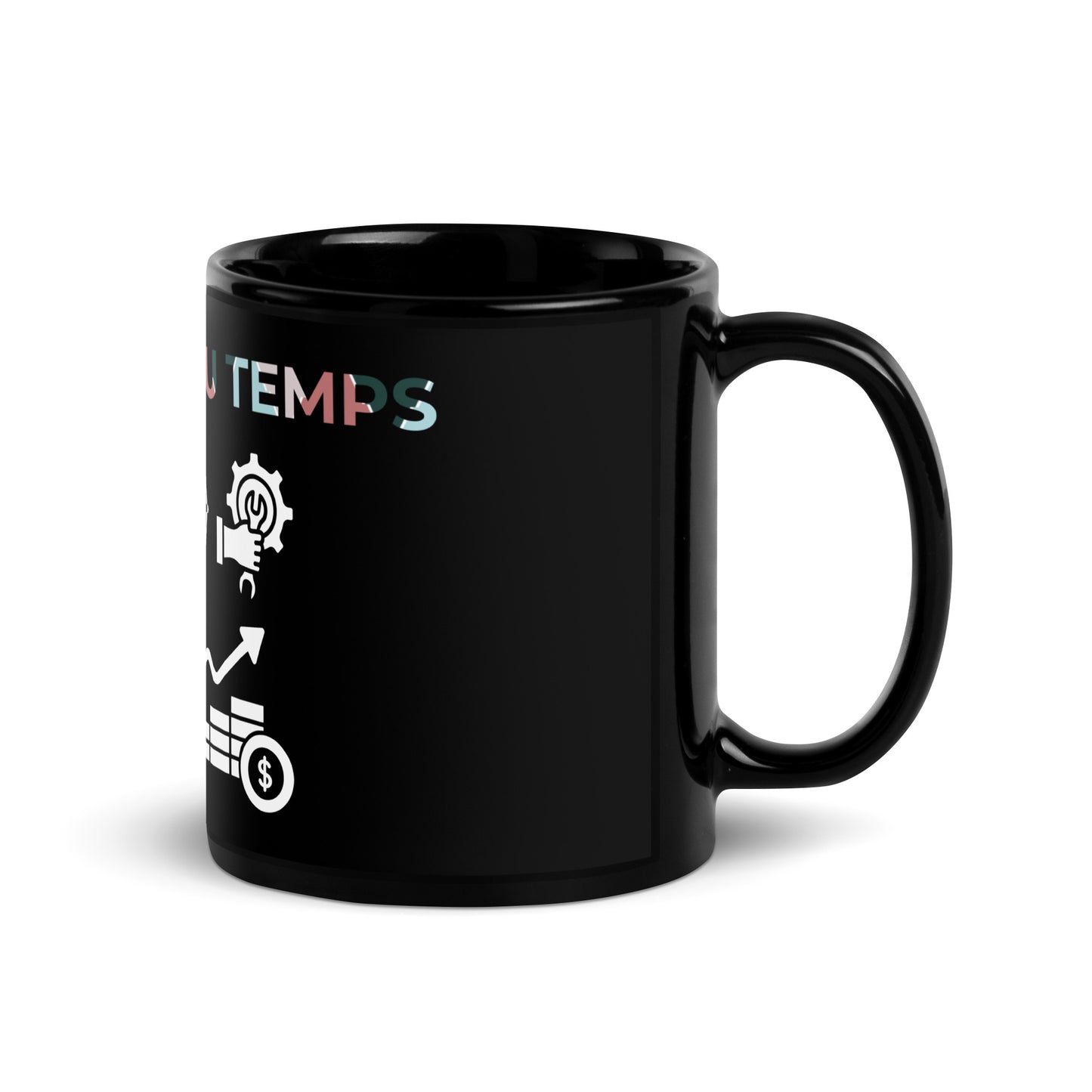 Black Glossy Mug (Profiter du Temps)