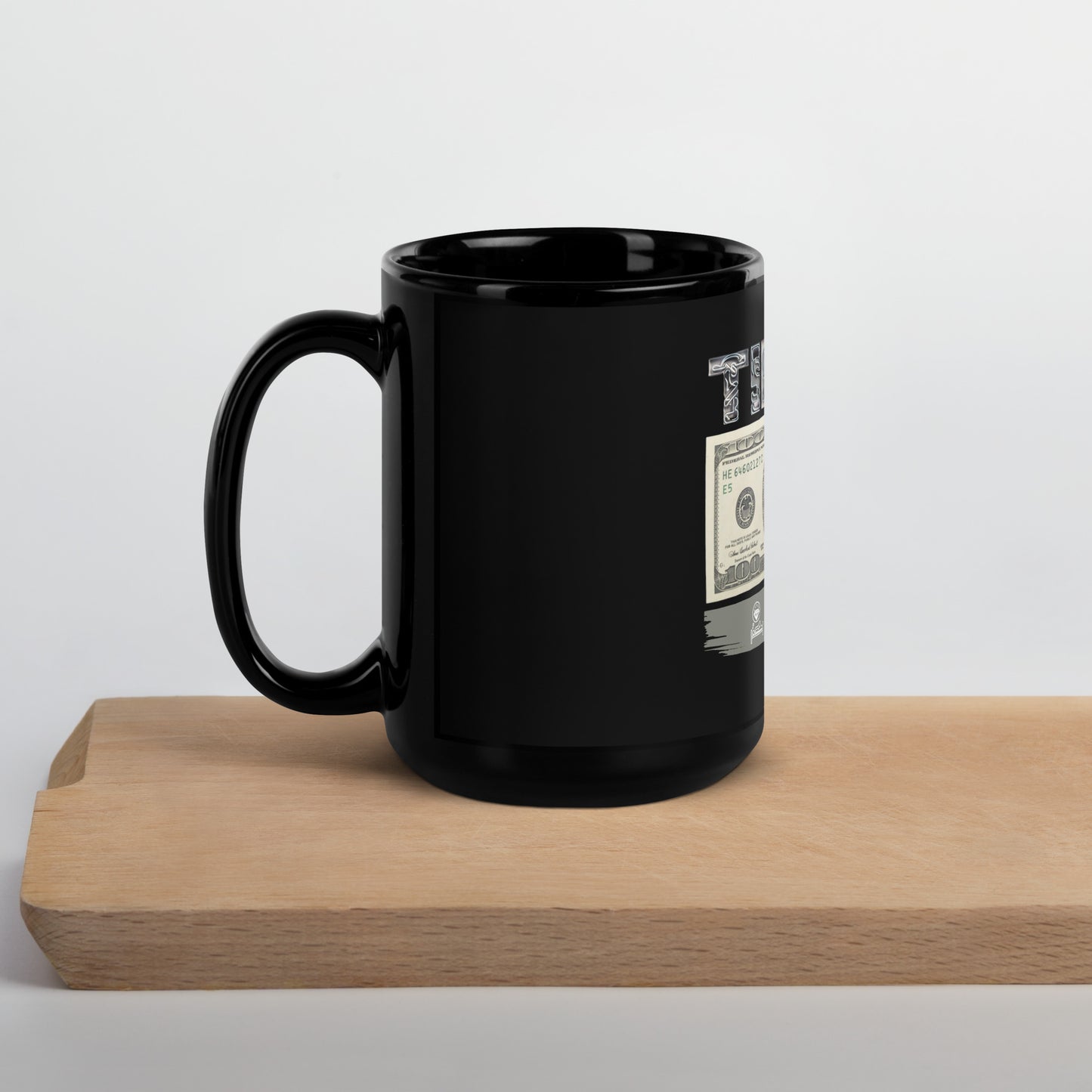 Black Glossy Mug (Time is)