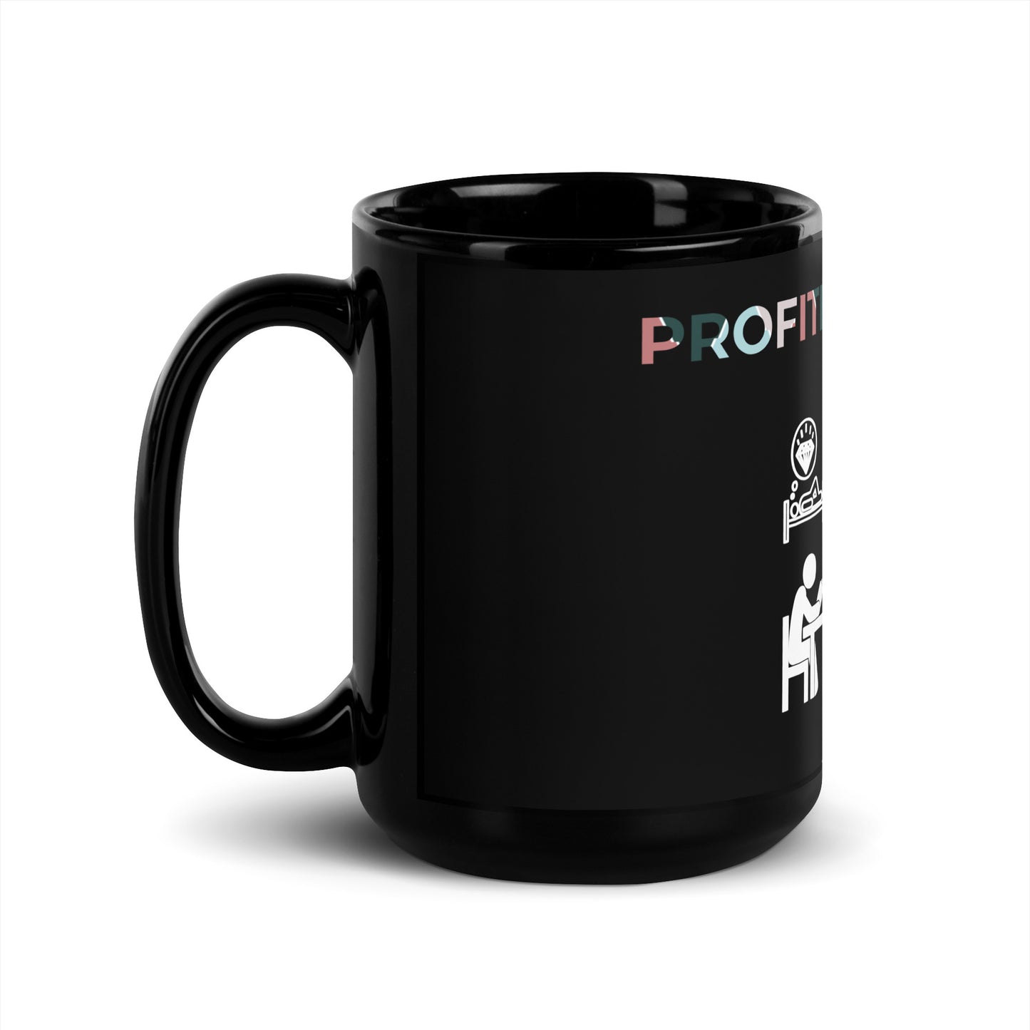 Black Glossy Mug (Profiter du Temps)