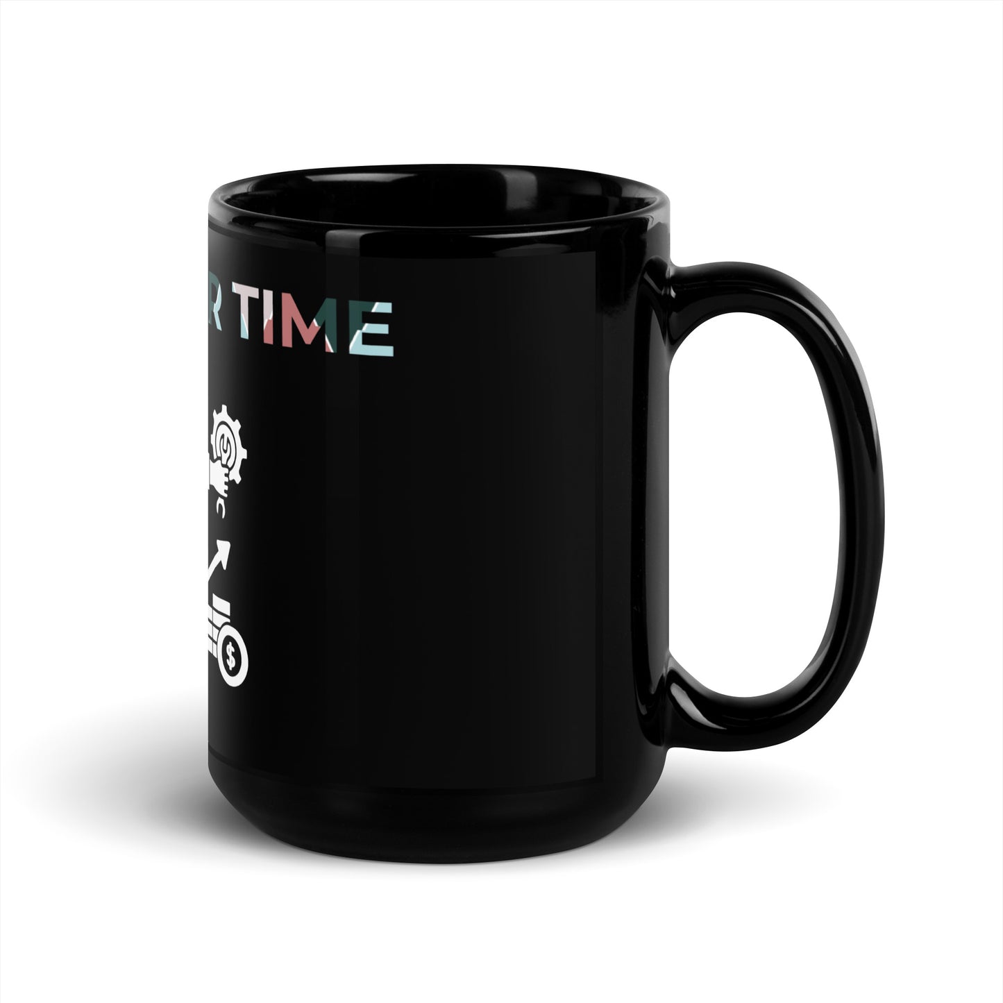 Black Glossy Mug (Enjoy your Time)