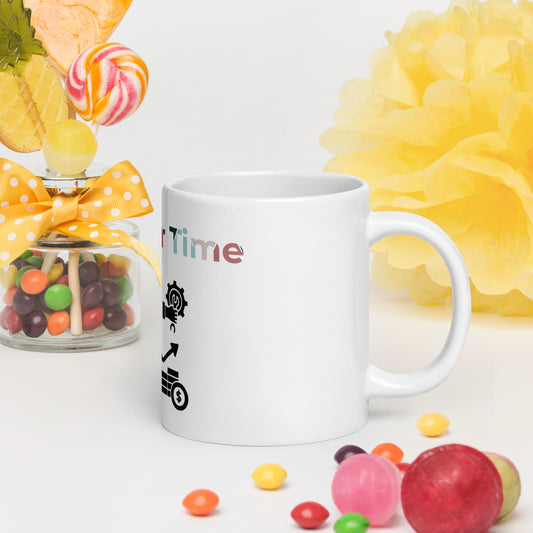 White glossy mug (Enjoy your Time)